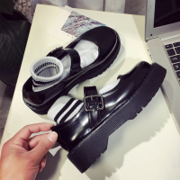 玳恩松糕鞋女日系jK制服鞋原宿圆头小皮鞋厚底软妹鞋子学院娃娃单鞋女