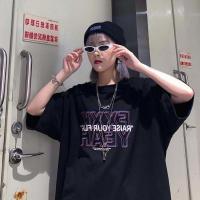 玳恩夏季韩版ins300斤短袖t恤女胖MM大码女装200斤bf原宿遮肚半袖上衣