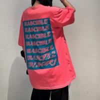 玳恩短袖2021年新款女韩国ins原宿风字母印花t恤圆领情侣宽松百搭上衣