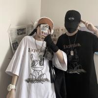 玳恩短袖2021年新款韩国ins原宿风街头t恤情侣宽松圆领男女百搭上衣潮