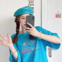 玳恩夏季纯棉短袖t恤女ins潮韩风网红chic上衣早春打底衫设计感女小众