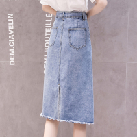 玳恩ins超火的牛仔裙半身裙a字款中长款2021新款春夏季高腰包臀裙子女