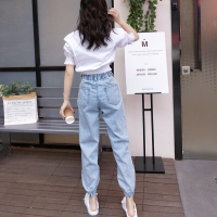 玳恩150小个子显高穿搭破洞牛仔裤女夏季薄款2021新款宽松显瘦九分裤