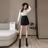 玳恩黑色半身裙2021新款裙子女春装包臀裙高腰a字裙短裙直筒一步裙潮