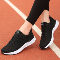 玳恩春季女鞋透气休闲运动鞋女夏季轻便网面旅游鞋黑色韩版百搭跑步鞋