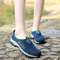 玳恩夏天网面运动休闲鞋夏季透气女鞋软底轻便网鞋女一脚蹬懒人跑步鞋