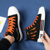 玳恩2021春季潮鞋高帮帆布鞋男韩版潮流百搭板鞋男鞋休闲布鞋学生鞋子