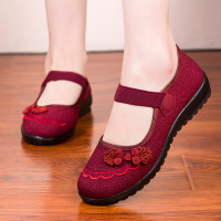 玳恩老北京布鞋女奶奶四季鞋平底防滑软底中老年人单鞋妈妈老太太鞋子