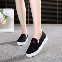 玳恩2021秋季新款街拍小白鞋女百搭透气单鞋帆布鞋女学生韩版懒人鞋女