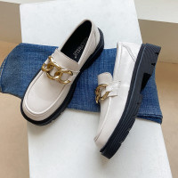 玳恩英伦风小皮鞋女2022年春季新款日系jk复古金属装饰学院风乐福鞋潮