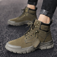 伊努特2020秋冬男鞋高帮鞋马丁靴工装靴机车靴复古男鞋潮鞋休闲运动鞋百搭户外运动潮鞋流行男靴保暖鞋子男