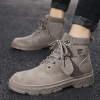 伊努特秋冬男鞋高帮鞋马丁靴工装靴机车靴复古男鞋潮鞋休闲运动鞋百搭户外运动潮鞋流行男靴保暖鞋子男