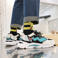伊努特2019秋冬新款皮卡丘老爹鞋男厚底增高男鞋韩版鞋子手绘涂鸦运动休闲鞋
