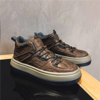 伊努特户外男鞋老爹运动鞋秋冬新款高帮厚底增高复古大头登山鞋韩版学生休闲跑步鞋