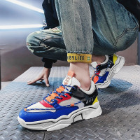 伊努特男鞋秋季2020新款老爹鞋韩版潮流休闲鞋百搭中帮运动鞋内增高潮鞋