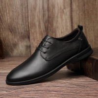 伊努特四季皮鞋男新款时尚头层牛皮商务休闲鞋 真皮男士休闲皮鞋 潮男软底正装皮鞋