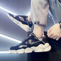 伊努特男鞋2021春季韩版休闲鞋男士时尚老爹鞋男厚底增高板鞋男百搭低帮鞋男学生潮流户外运动鞋跑步鞋男