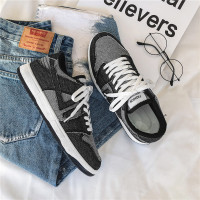 伊努特春季帆布男鞋2021新款中学生休闲潮鞋ins百搭运动潮流牛仔布板鞋