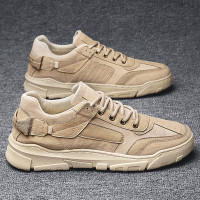 伊努特鞋子男春季休闲鞋男士透气板鞋男时尚帆布工装鞋男百搭低帮鞋男潮流户外运动鞋男