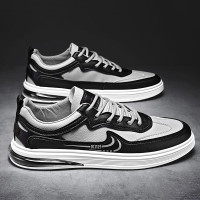 伊努特休闲鞋男新款男鞋休闲运动2021春季韩版潮流百搭板鞋皮面小白鞋男士休闲登山鞋