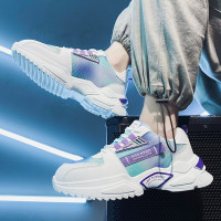 伊努特墨季 老爹鞋男夏季透气薄款网面舒适2021新款潮流百搭韩版厚底休闲运动潮鞋靴