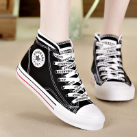 伊努特秋季12大童少女孩高帮帆布鞋女鞋13百搭板鞋14初中鞋15岁