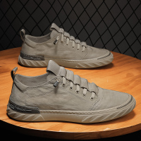 伊努特华璐琦男鞋秋季2021新款冰丝老北京布鞋帆布休闲开车板鞋一脚蹬懒人潮鞋