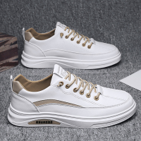 伊努特齐敏板鞋男冬季小白白鞋潮流百搭2021新款休闲皮鞋青少年运动休闲潮鞋