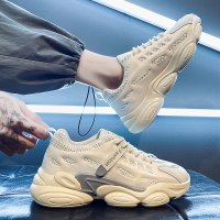 伊努特浩壤男鞋冬季款白色休闲运动鞋厚底增高老爹鞋男2021新款潮鞋百搭