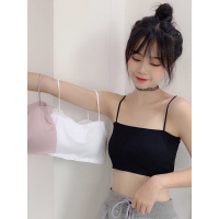 苏芈抹胸内衣吊带聚拢美背打底衫内搭防走光背心女学生黑色裹胸外穿夏