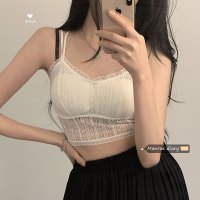 苏芈2020秋冬新款女装裹胸式上衣女夏性感内搭防走光蕾丝美背薄内衣