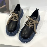 苏芈小皮鞋女英伦风2021春季新款日系jk厚底复古擦色娃娃大头乐福单鞋