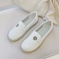 苏芈小白鞋女2021年春季新款软底豆豆鞋舒适不累脚牛筋底单鞋女护士鞋