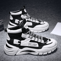 苏芈男鞋春季2021年新款韩版潮流高帮板鞋百搭休闲马丁靴运动老爹鞋