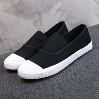 苏芈一脚蹬男士休闲鞋黑色帆布鞋男学生韩版潮流乐福鞋老北京布鞋女鞋