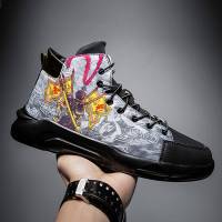 苏芈2021春季新款国潮百搭帆布鞋网红潮流高帮厚底板鞋增高鞋子男潮鞋