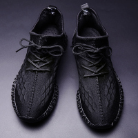 苏芈男鞋春季2021新款韩版运动鞋透气潮流百搭休闲潮鞋网面飞织跑步鞋