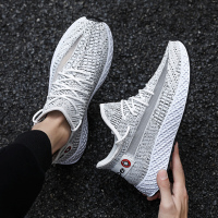 苏芈2021新款春季男鞋子飞织网面运动休闲鞋韩版潮流百搭透气跑步鞋男