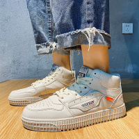 苏芈2021新款春季高帮鞋男韩版潮流男鞋百搭青年小白板鞋休闲帆布鞋男