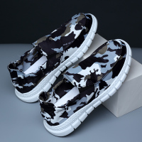 苏芈夏季新款一脚蹬懒人鞋男透气雨伞布老北京布鞋男士百搭休闲鞋学生