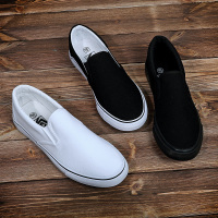 苏芈老北京布鞋男款新款一脚蹬全黑色帆布鞋男生鞋子休闲百搭平底潮鞋
