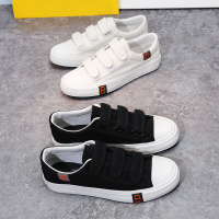 苏芈魔术贴男鞋夏季2021新款搭扣帆布鞋男学生板鞋子男潮流百搭平底鞋