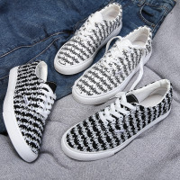 苏芈密集字母帆布鞋男生鞋子ins街拍港风学生板鞋男休闲百搭平底布鞋