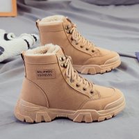 苏芈简茉蓝2021年秋冬季新款雪地靴女靴短靴马丁靴棉靴百搭女鞋加绒加厚棉鞋