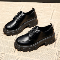 苏芈刘雯同款小个子厚底小皮鞋女复古英伦风百搭粗跟日系女鞋子