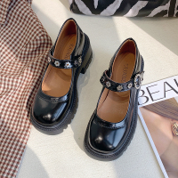 苏芈法式复古小皮鞋女2022年春秋新款仙女英伦风一字带厚底玛丽珍单鞋