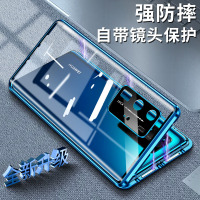 可波 华为P40pro手机壳P40/p40pro+全包镜头P40pro金属防摔保护套双面玻璃壳保护套男女款高档保护套