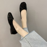 枫述温柔单鞋女夏2021年春季新款百搭圆头平底软皮浅口仙女风豆豆瓢鞋