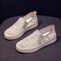 枫述渔夫鞋女鞋2021新款夏季薄款网面透气一脚蹬单鞋子平底老北京布鞋