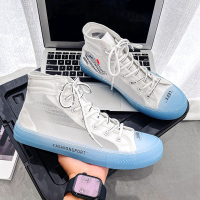 枫述帆布鞋男高帮夏季透气薄款男士休闲平底板鞋潮流百搭学生小白潮鞋